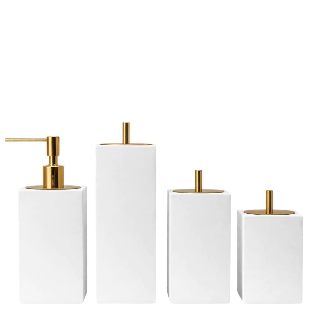 Conjunto de Resina para Lavabo Resimetal Linen Gold 4pçs