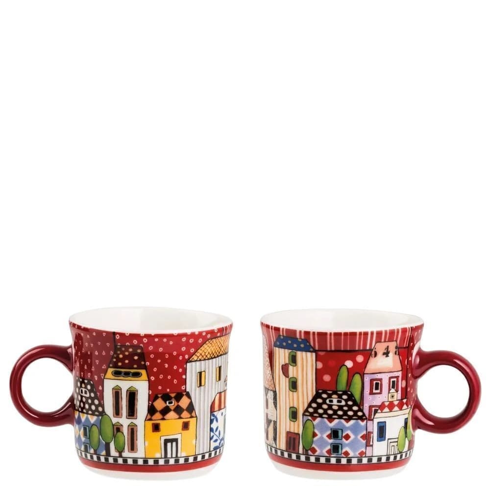 Conjunto de Xícaras para Café Paese Mio Vermelho 90ml 2pçs