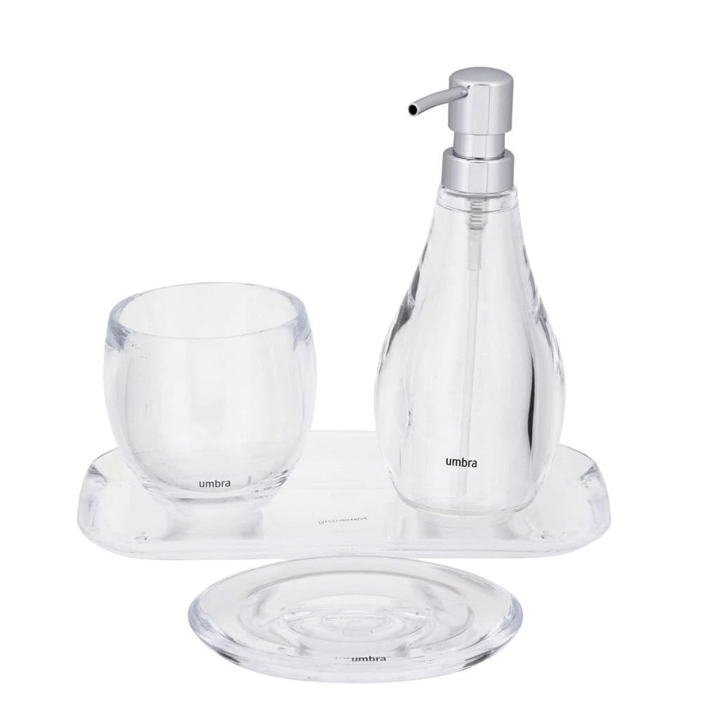 Conjunto para Banheiro de Acrílico Umbra Droplet 4PÇS