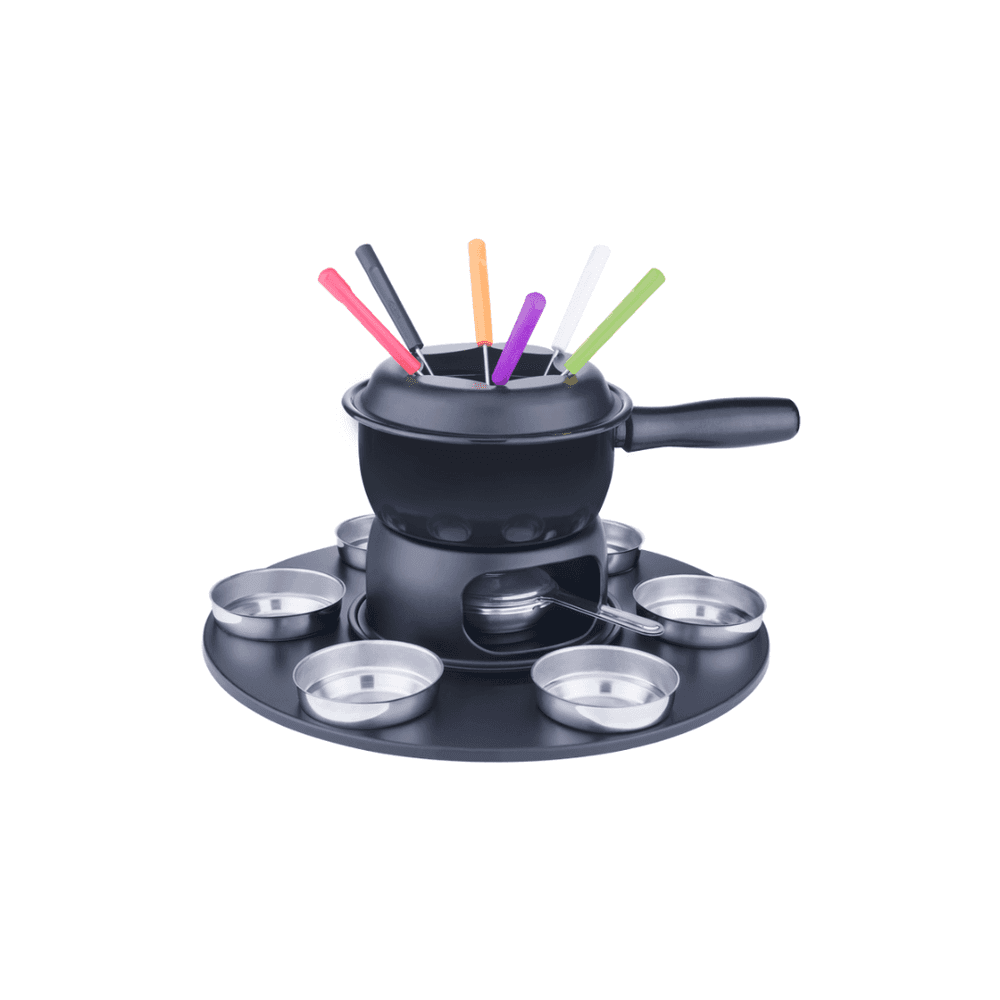 Conjunto para Fondue 17 Peças Preto 1,25L - Brinox