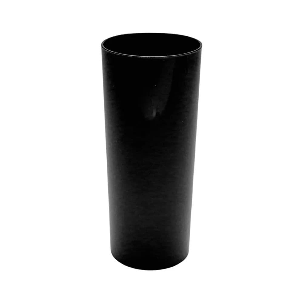 Copo Long Drink Sólido 330mL Preto - M&ca Plásticos