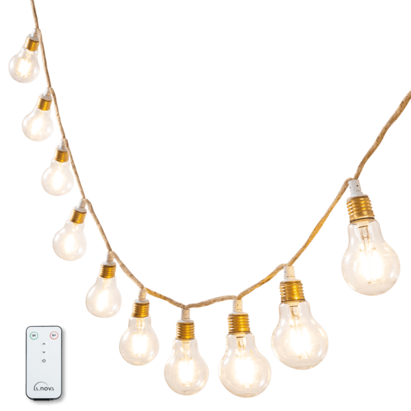 Cordão LED 5m 10x 422lm com Controle Remoto IP44 Minta 24V Natural Inspire