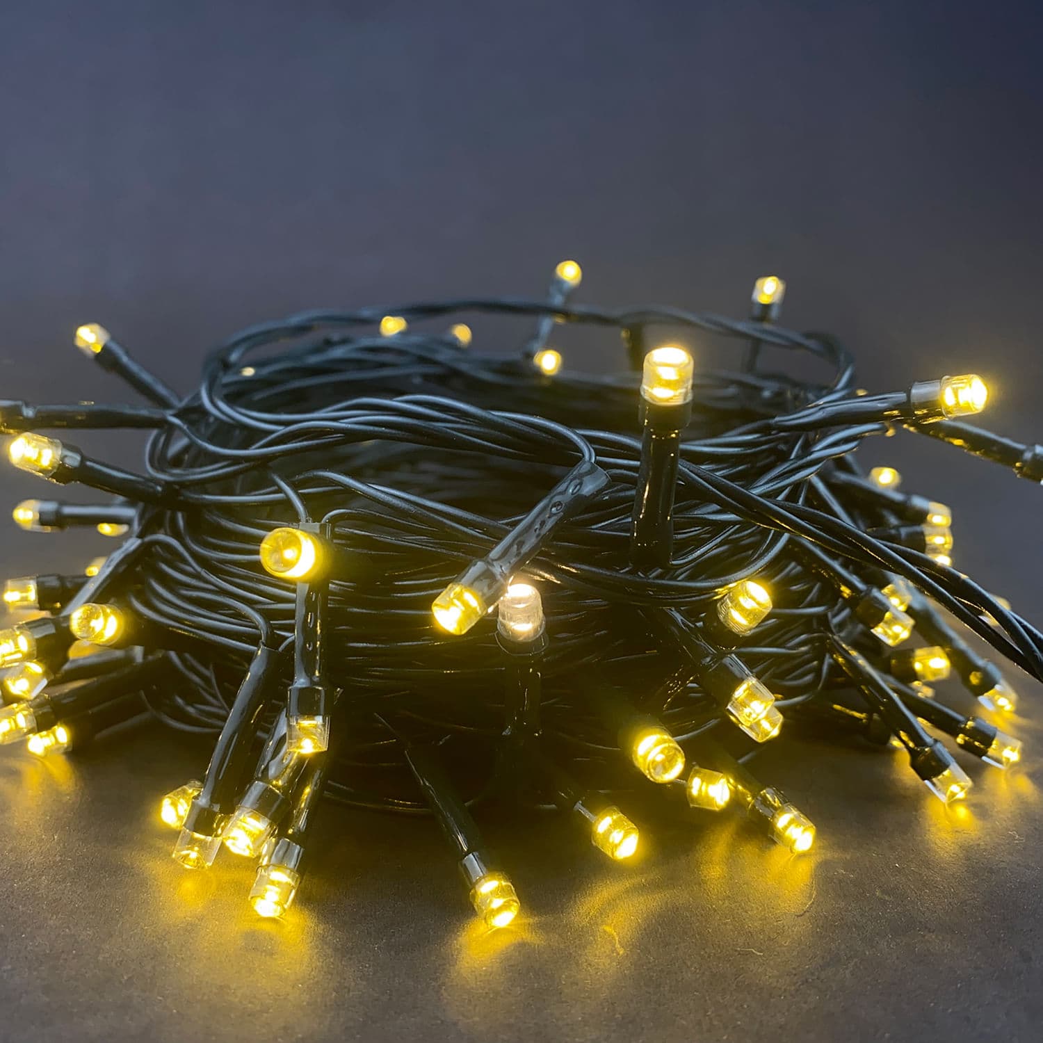 Cordão Verde 100 Leds 8 Funções Branco Morno 220v - V8