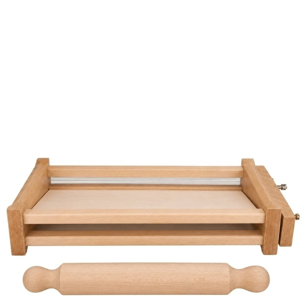 Cortador de Massa para Spaghetti com Rolo de Madeira Eppicotispai 2pçs