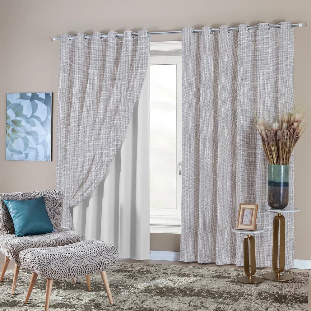 Cortina Aretha Lin 2,50x3,80m Prata - Branyl