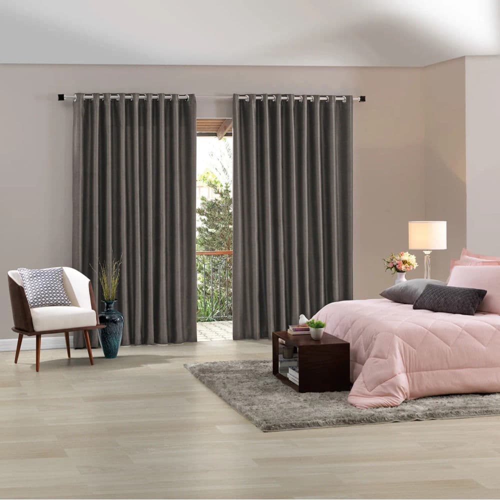 Cortina Corta Luz Blend 2,6x1,7m Duna - Bella Janela
