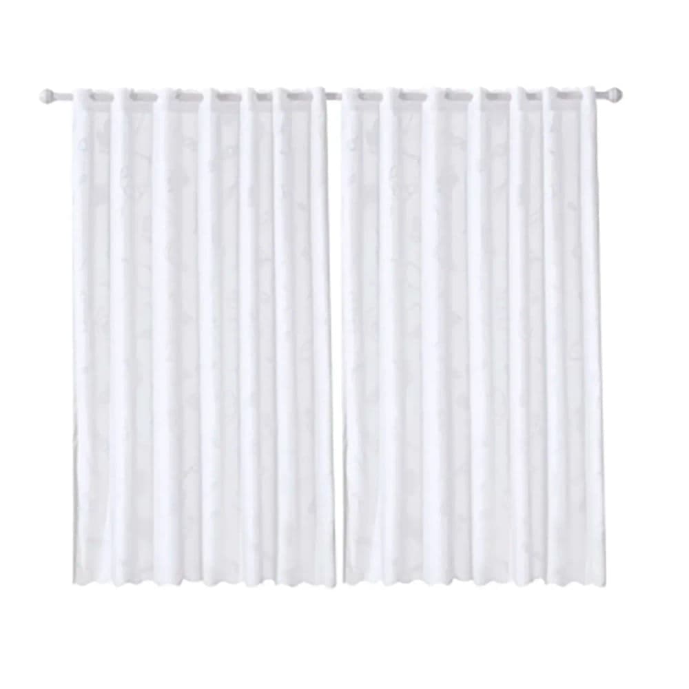 Cortina de Cozinha Passabarra 2,2x1,2m Branco - Bella Janela