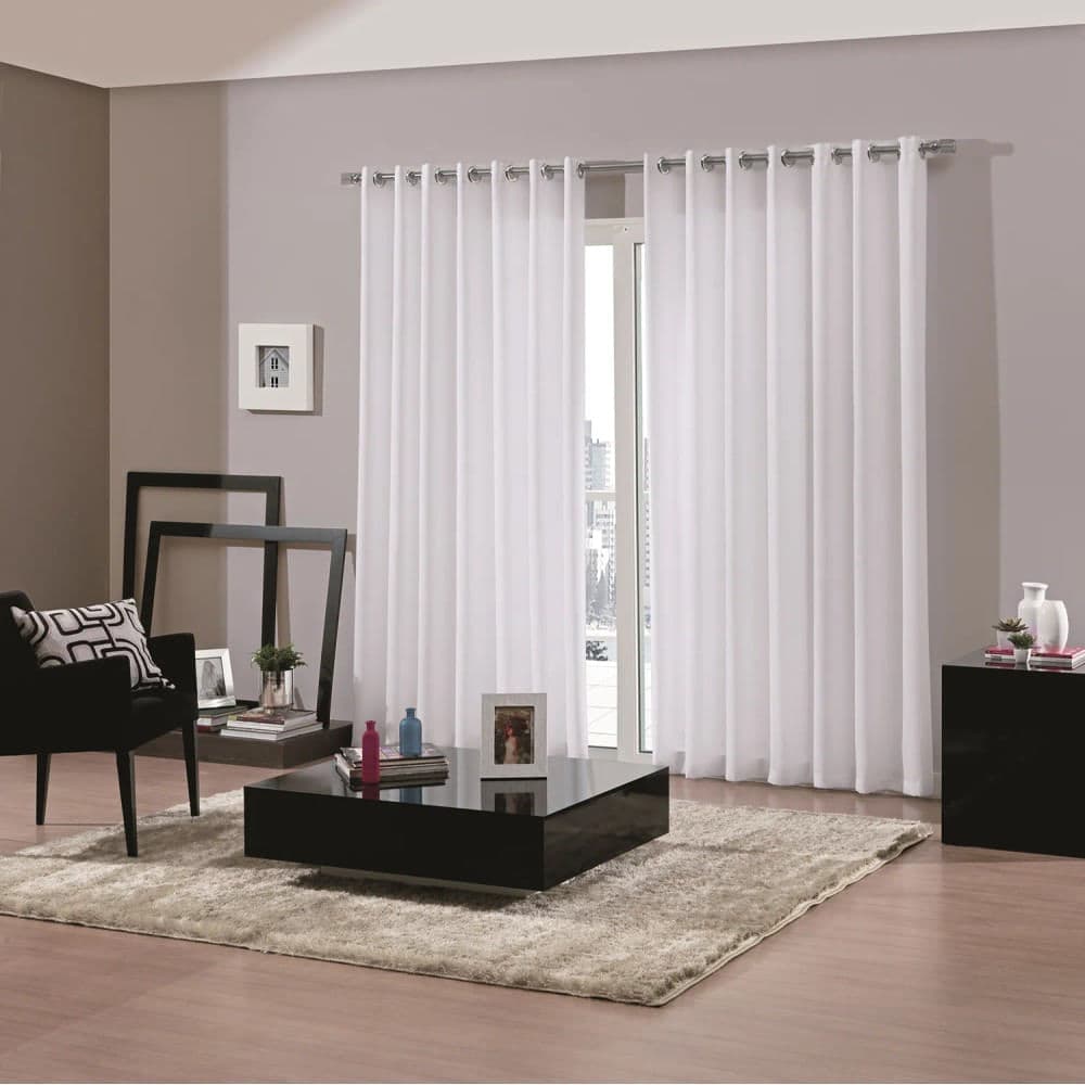 Cortina Duplex Bellini 3,0x2,3m Branca - Bella Janela