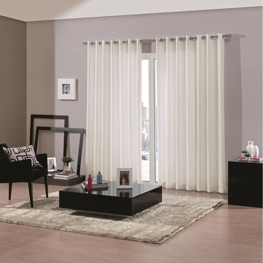Cortina para Sala / Quarto Duplex Bellini 4,2 X 2,5m Areia - Bella Janela