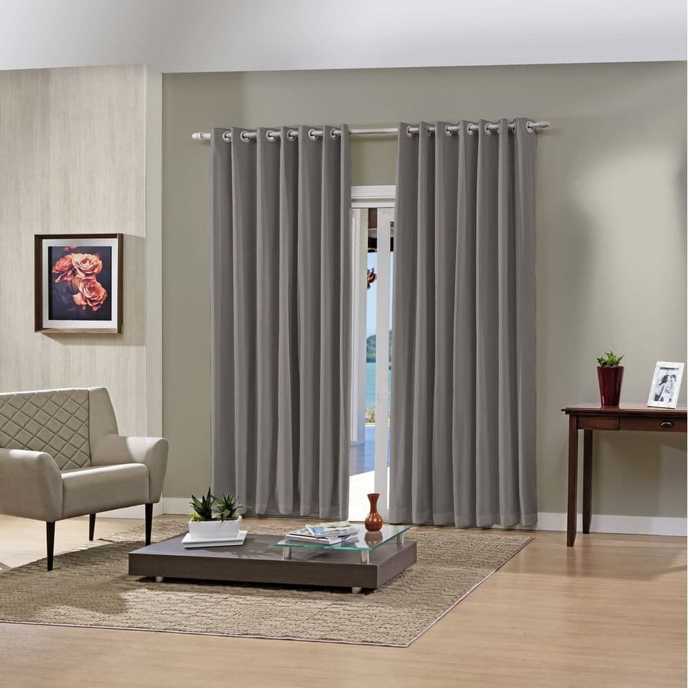 Cortina Pratika Bege 2,6x2,3m - Bella Janela