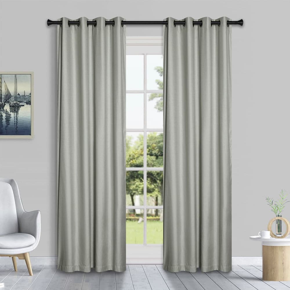 Cortina Rustica Realce Cinza Claro 2,50x3,60m - Imagine