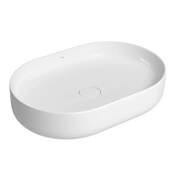 Cuba para Banheiro de Apoio Louça Oval Branca 60x40cm Slim Deca