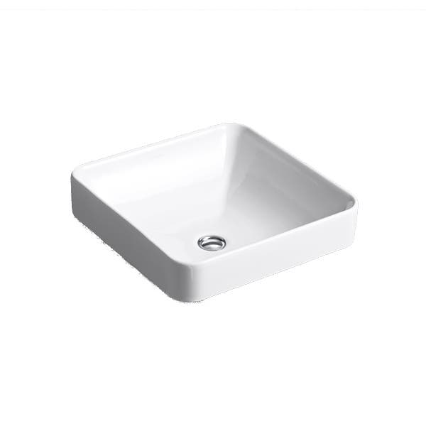 Cuba para Banheiro de Apoio Louça Quadrada Branca 41,3x41,3cm Vox Kohler