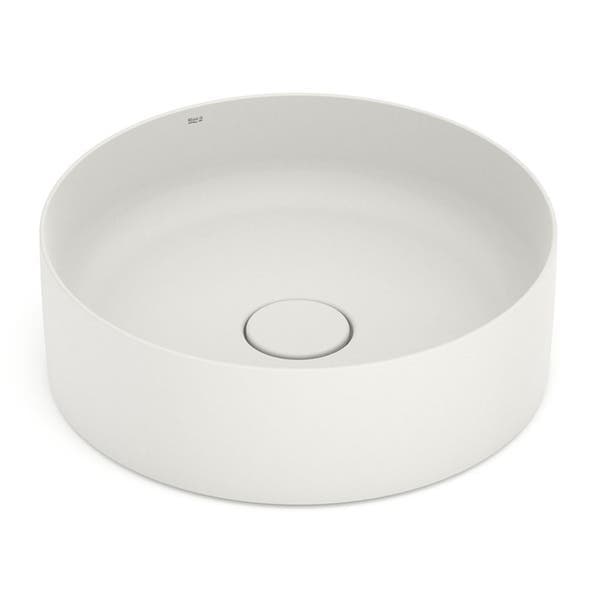 Cuba para Banheiro de Apoio Louça Redonda Beige 39cm Terra Roca