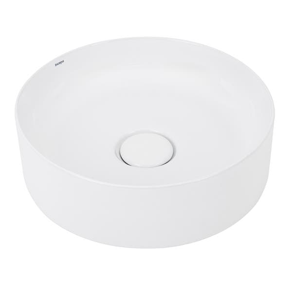 Cuba para Banheiro de Apoio Louça Redonda Branca 39cm Platinum Incepa