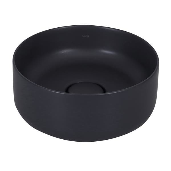 Cuba para Banheiro de Apoio Louça Redonda Ébano Fosco 30cm Slim Deca