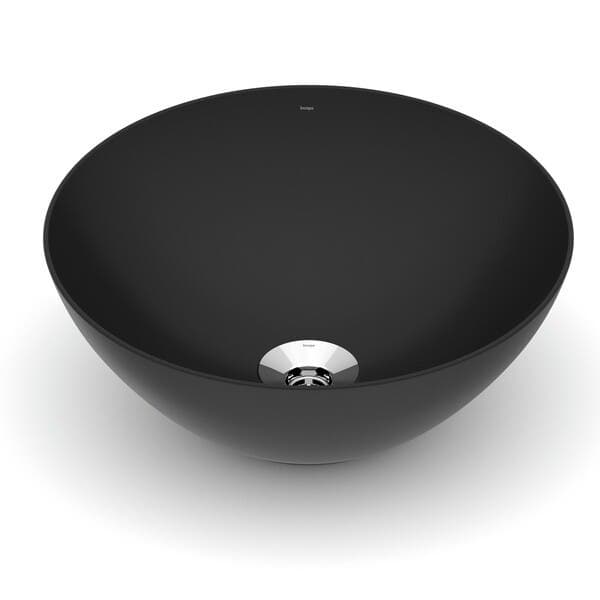 Cuba para Banheiro de Apoio Louça Redonda Preta 35cm Platinum Incepa