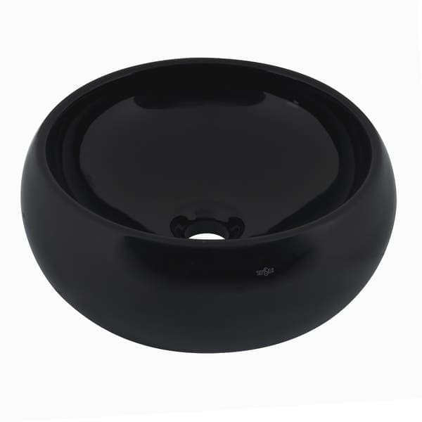 Cuba para Banheiro de Apoio Louça Redonda Preta 36cm Bordeaux Sensea