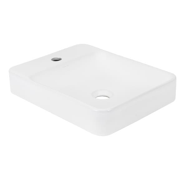 Cuba para Banheiro de Apoio Louça Retangular Branca 35x44,8cm com Mesa Flow Kohler