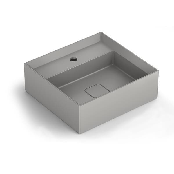 Cuba para Banheiro de Apoio Louça Retangular Stone 45x42,5cm com Mesa Platinum Incepa
