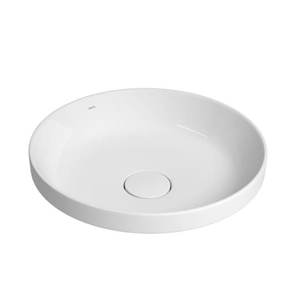 Cuba para Banheiro de Sobrepor Louça Redonda Branca Brilhante 40cm Slim Deca