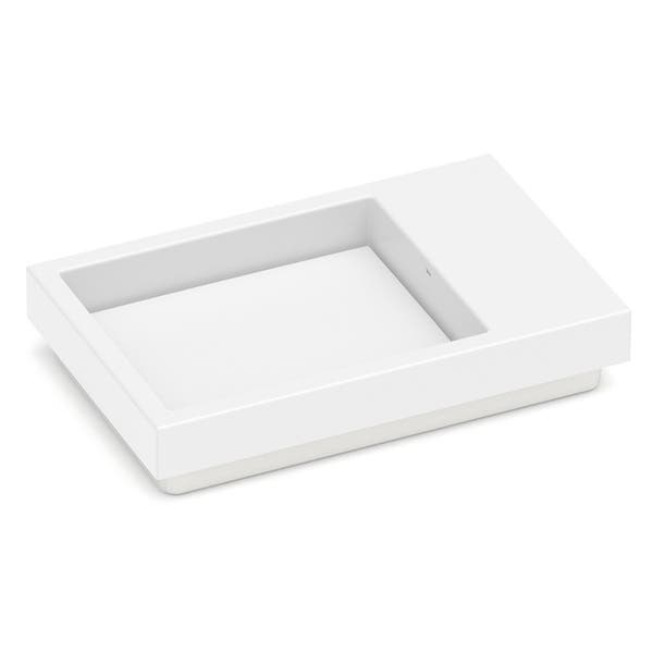 Cuba para Banheiro de Sobrepor Louça Retangular Branca Matte 60X38cm Horizon Roca