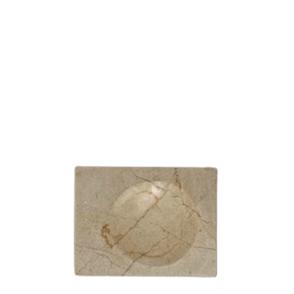 Descanso para Talher de Mármore Espanho Crema Marfíl Bege 10x13cm
