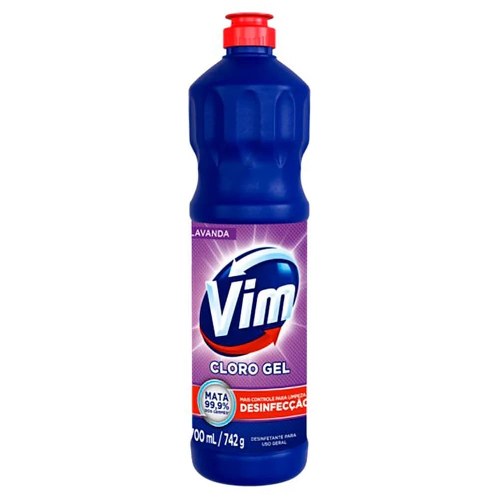 Desinfetante de Cloro em Gel Lavanda 700mL - Vim
