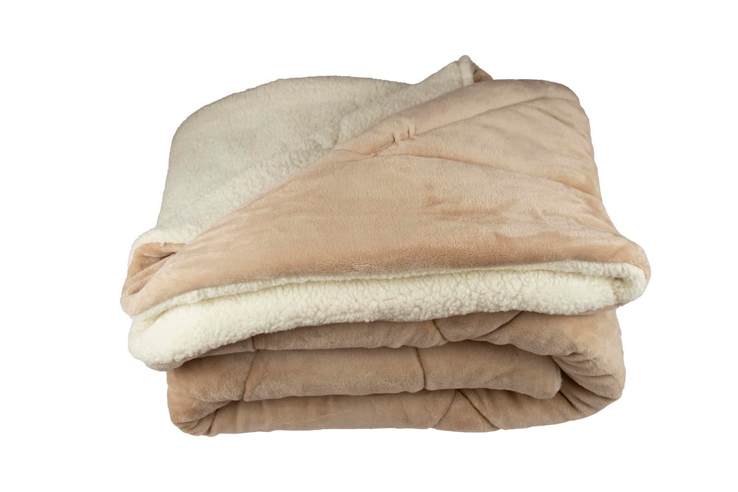 Edredom Genebra Sherpa LCL Queen Bege 2,20x2,40m