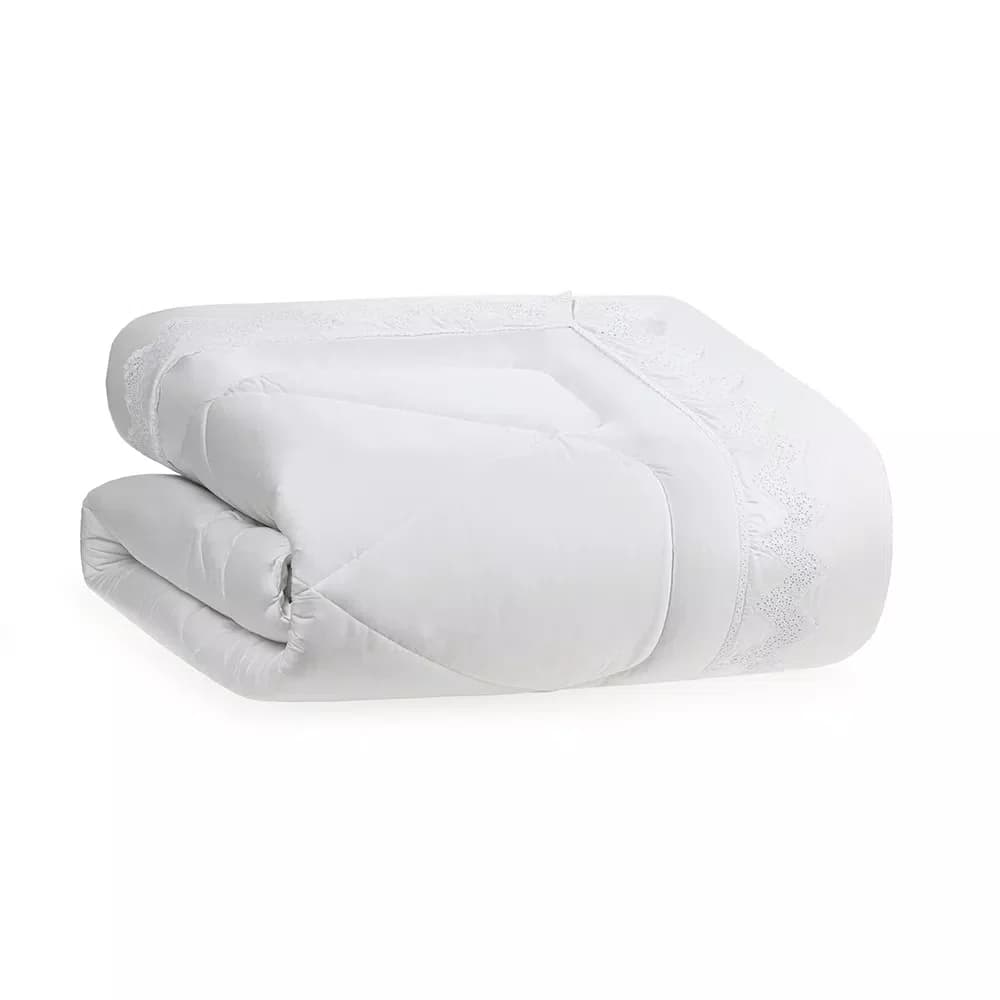 Edredom Queen Galles 300 Fios Trussardi Branco 2,50X2,50CM
