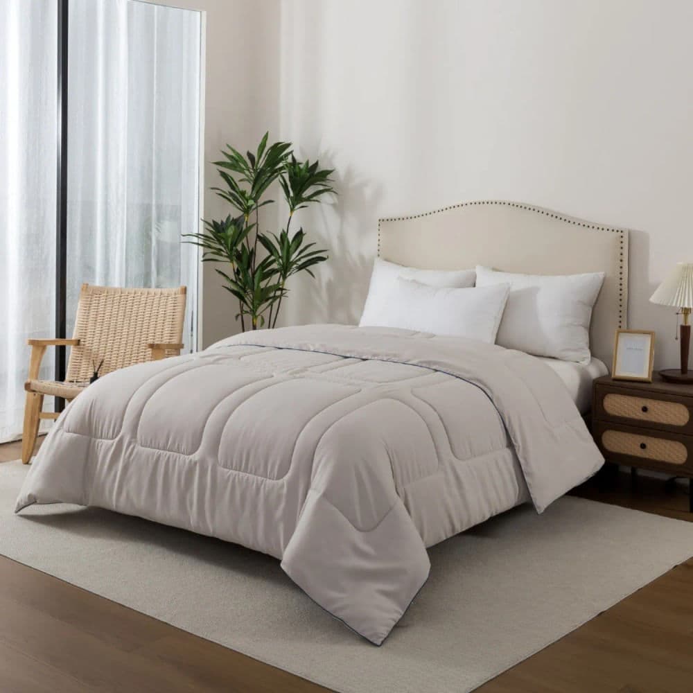 Edredom Soft King 260x280cm Bege - Mikasa By Chalesco