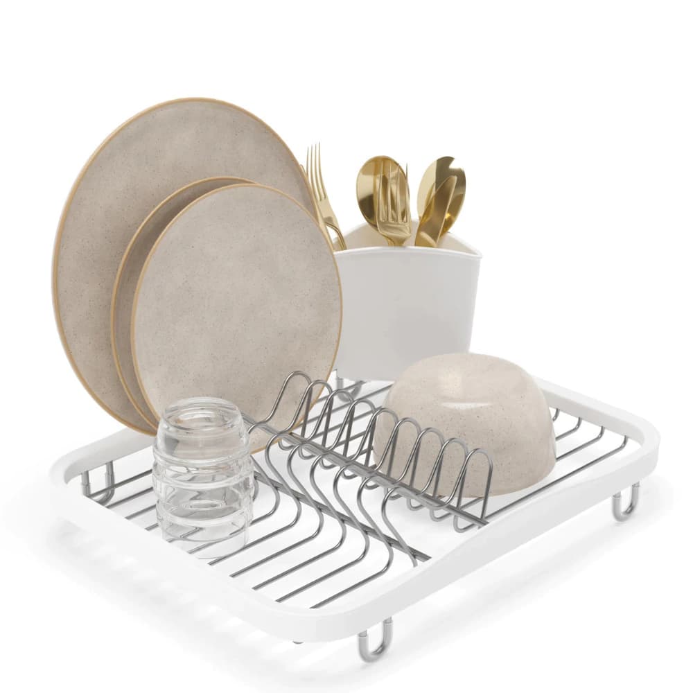 Escorredor de Louça de Aço Inox Umbra Sinkin Branco 35x27CM