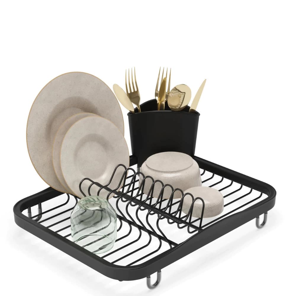 Escorredor de Louça de Aço Inox Umbra Sinkin Preto 35x27x13cm
