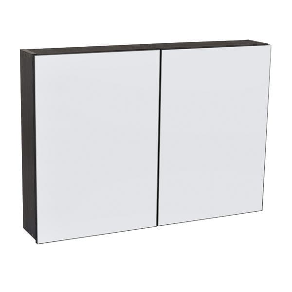 Espelheira para Banheiro 2 Portas 56x80x14cm Industry Preta e Nature Astral Design