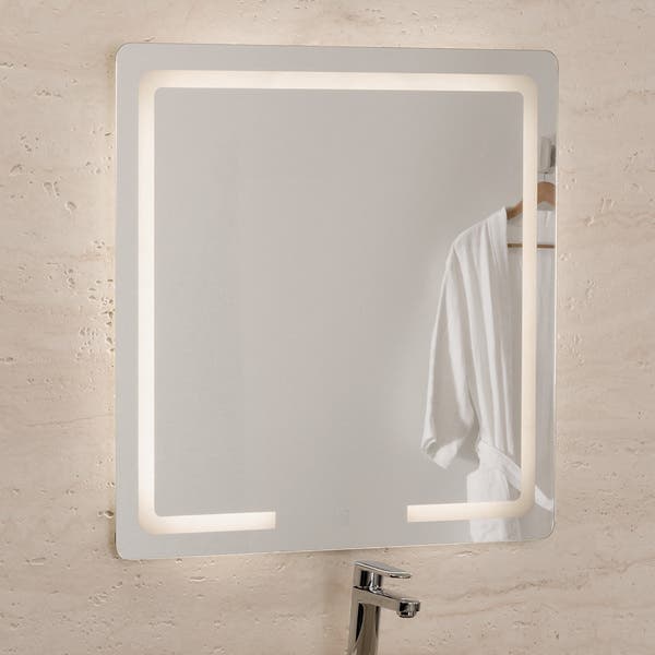 Espelho para Banheiro Quadrado com LED Bivolt 60x60cm Gavix