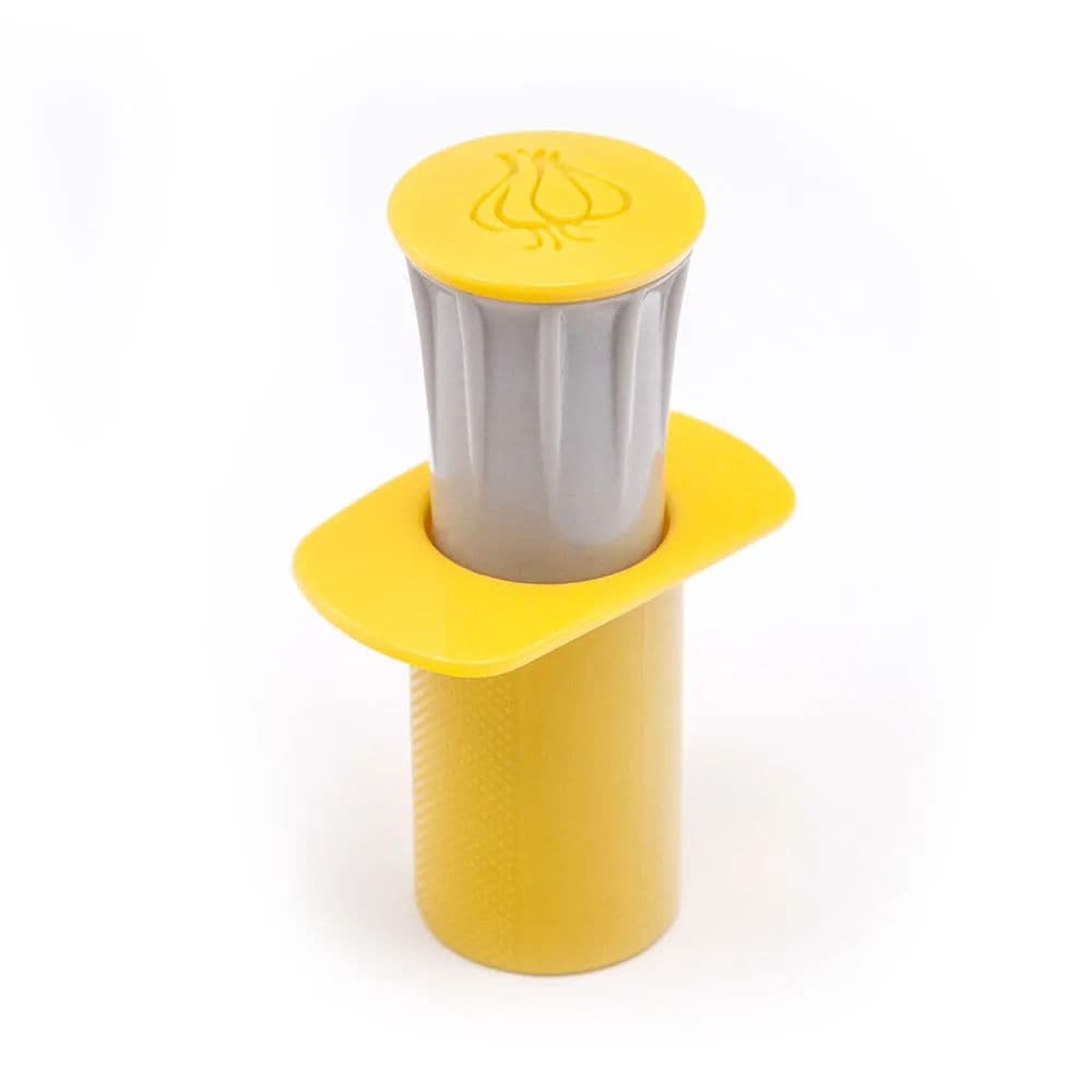 Espremedor de Alho 11cm Amarelo - Utility