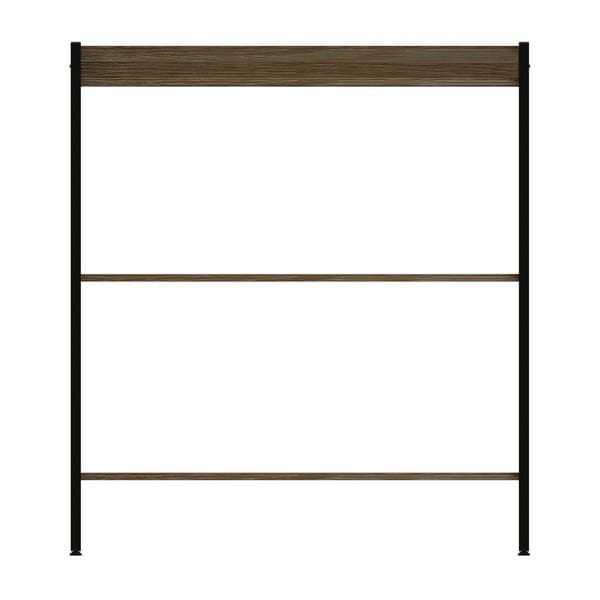 Estante de Aço e Madeira MDP com 3 Prateleiras Freijó e Preto 101,5x63x33,5cm 24kg Industrial Multivisão
