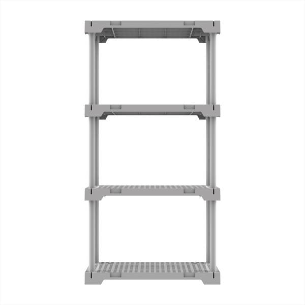 Estante Multiuso de Plástico Polipropileno com 4 Prateleiras Branca Poly 127x70x35cm 100kg Organize