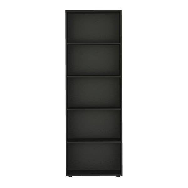 Estante para Livros de Madeira MDP com 4 Prateleiras Preto Multy 180x60x30cm Artely
