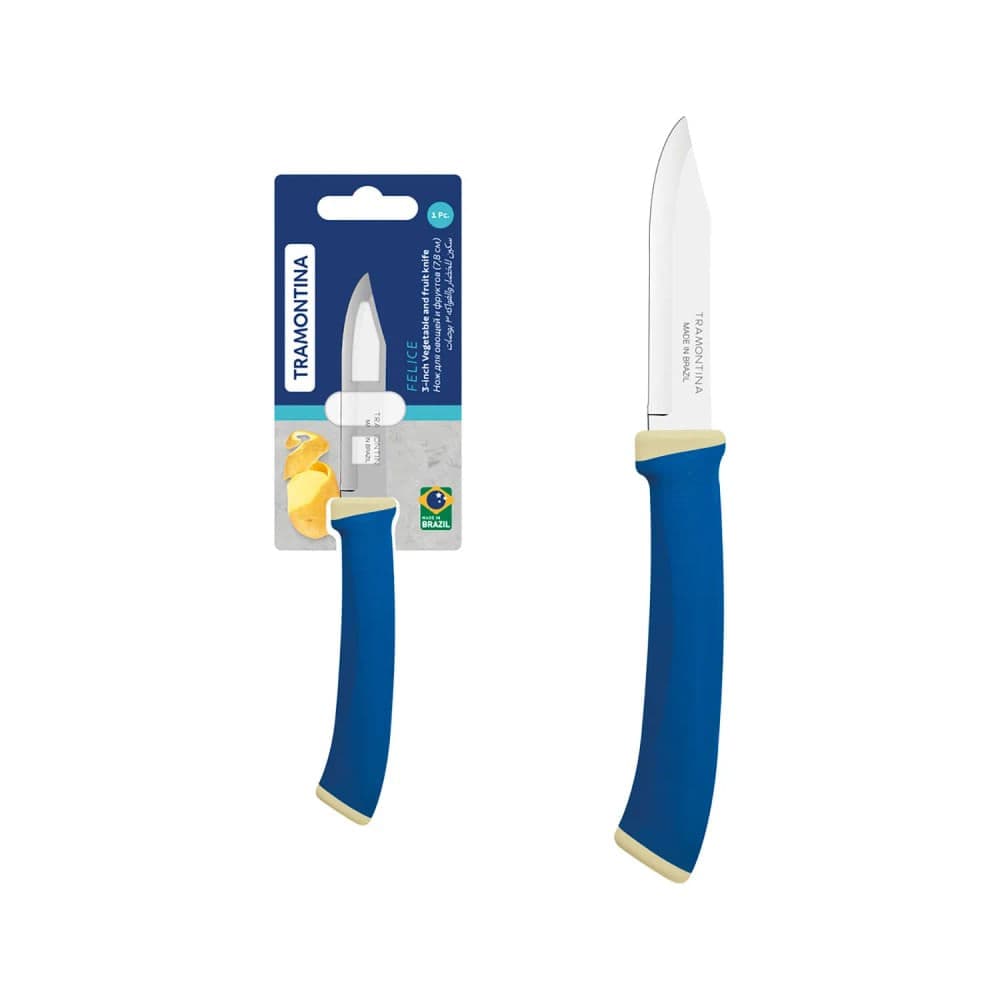 Faca para Legumes e Frutas 3 Felice Azul - Tramontina