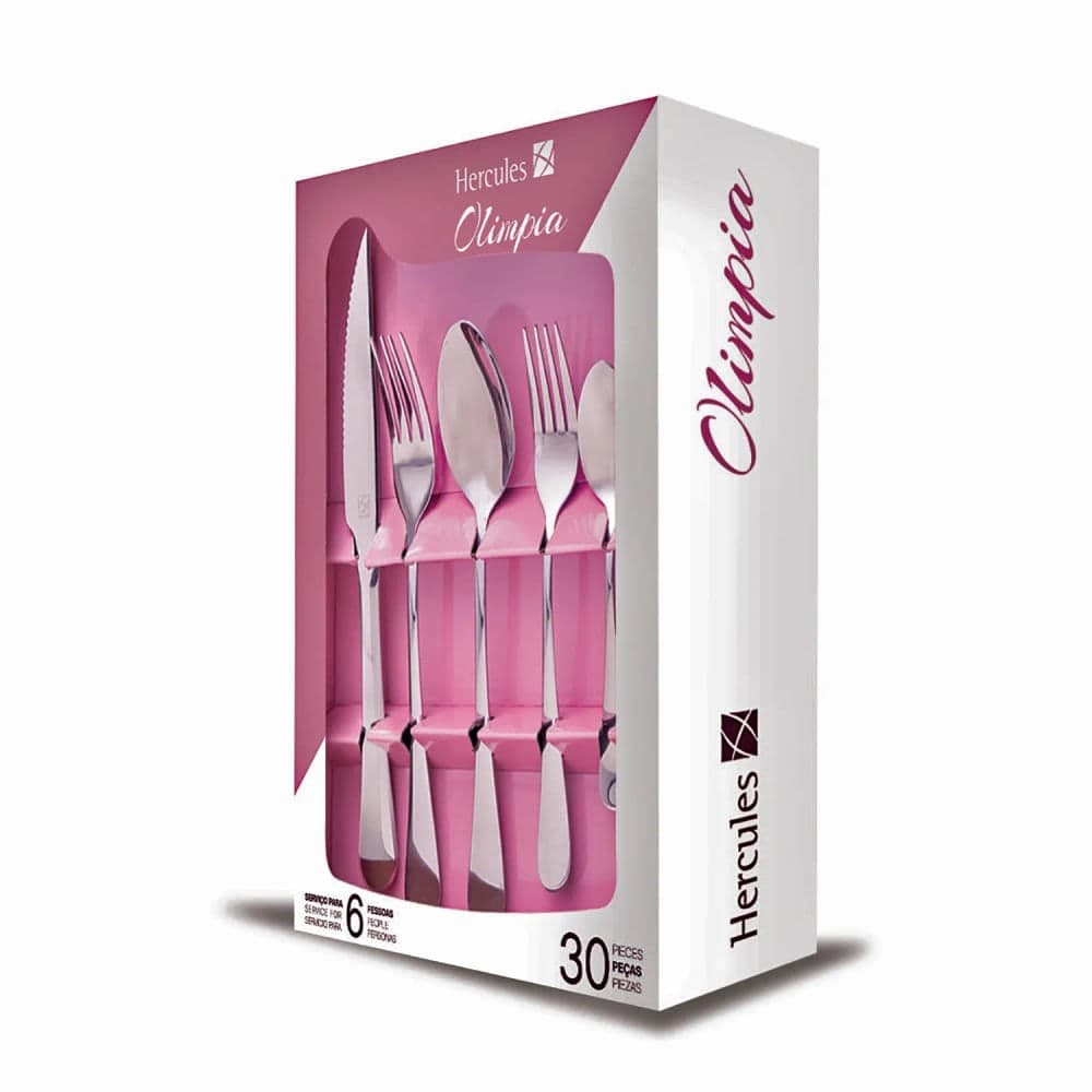 Faqueiro de Inox 30 Peças Olimpia - Hercules
