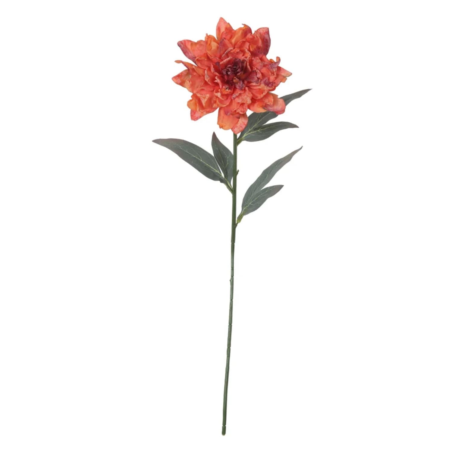 Flor Dália Artificial Haste 63cm Ocre - Florarte