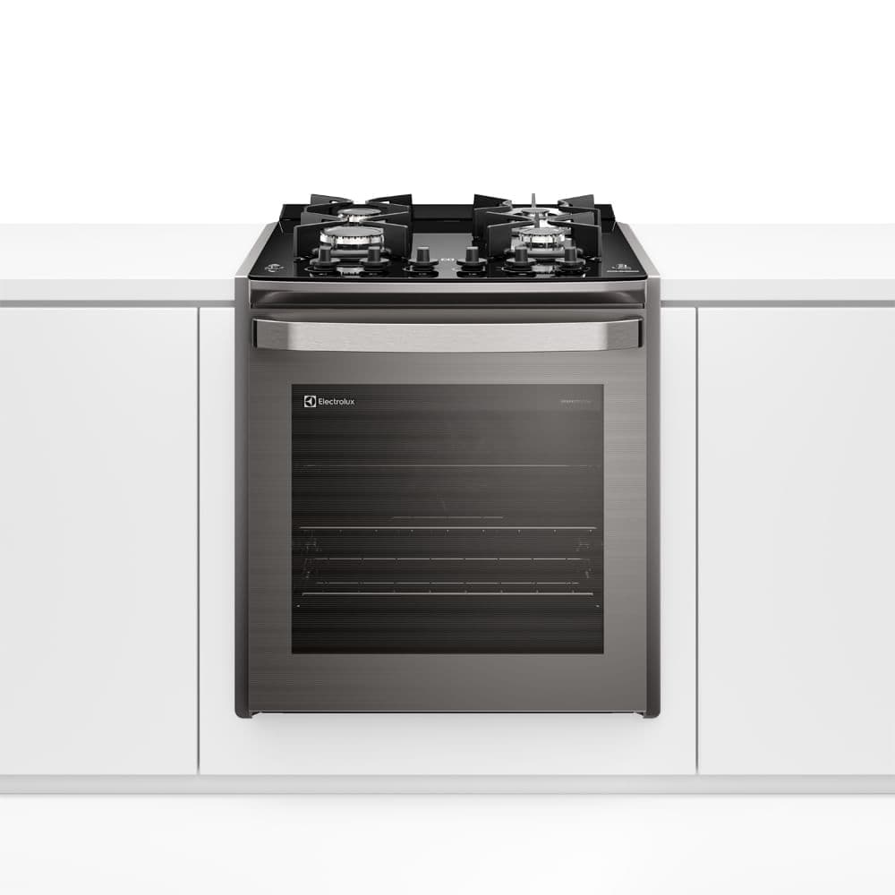 Fogão de Embutir 4 bocas Electrolux Cinza Experience Mesa de Vidro, Grill e PerfectCook360 (FE4EG)