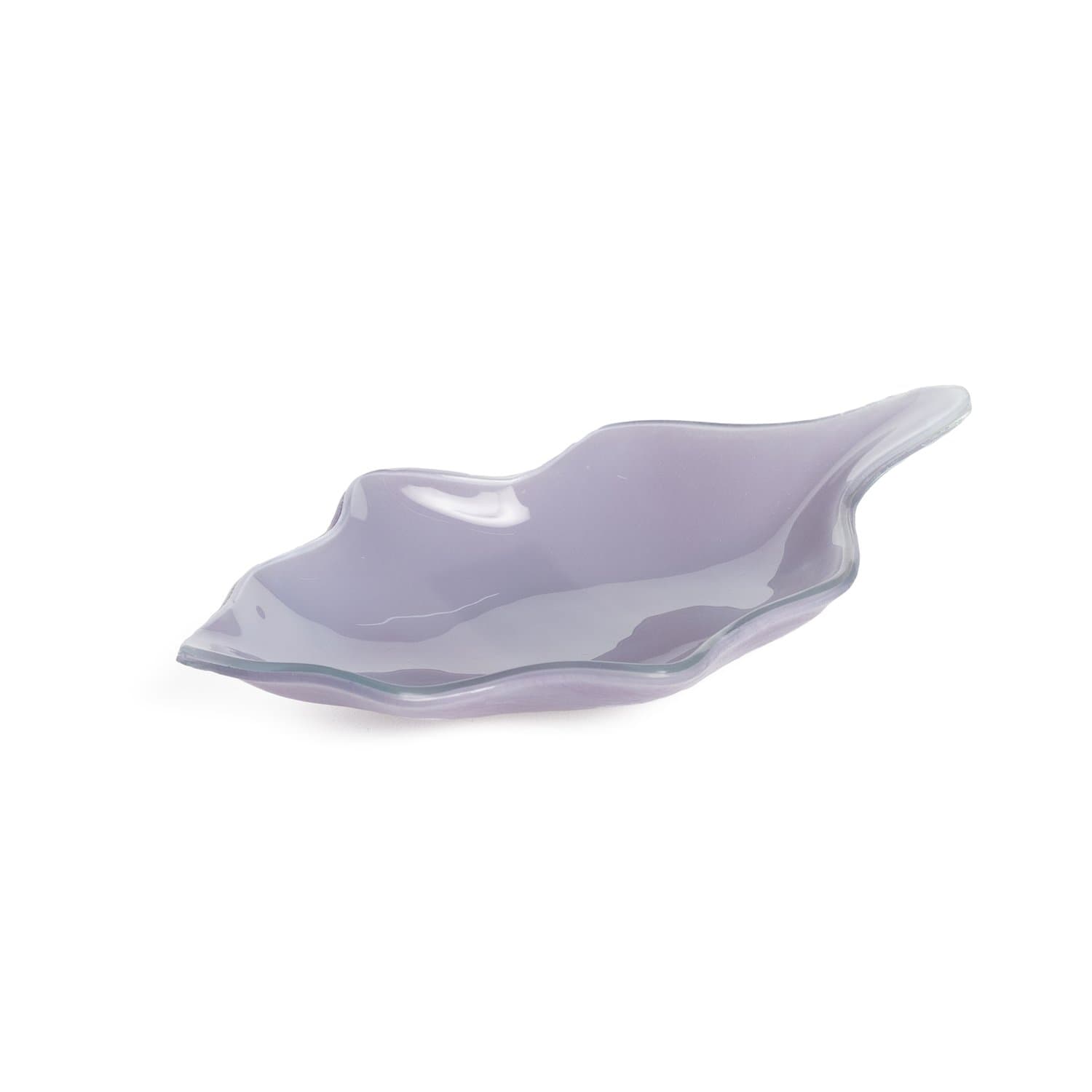 Folha Em Vidro Lavanda 20 x 11 cm
