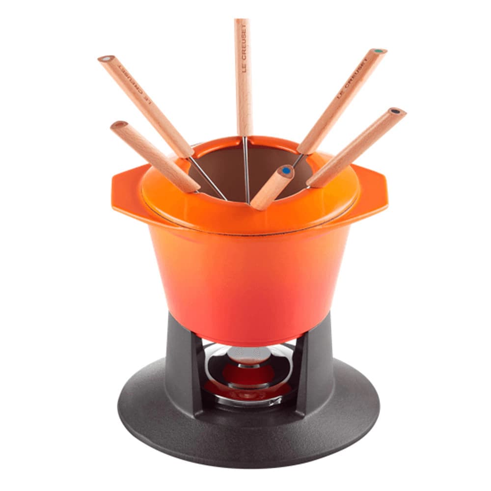 Fondue de Ferro Le Creuset Gourmand Laranja 1,6l 10PÇS