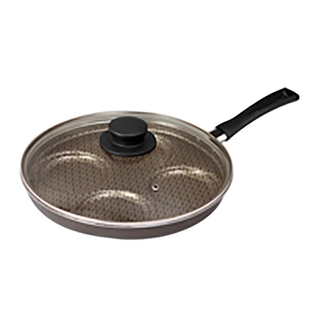 Frigideira Funda com Tampa Luxury 26cm Grafite - Oliveira