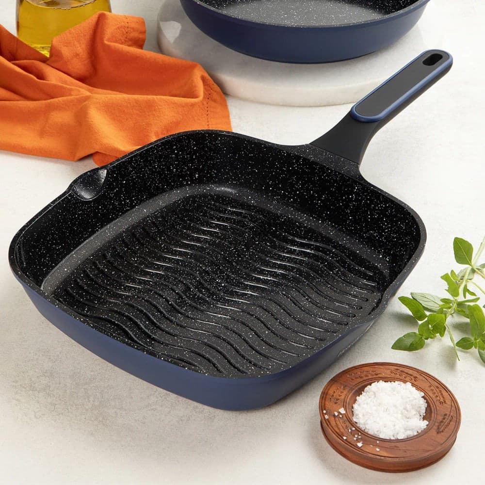 Frigideira Grill Antiaderente Cerâmico Marine 28cm Azul - Hercules
