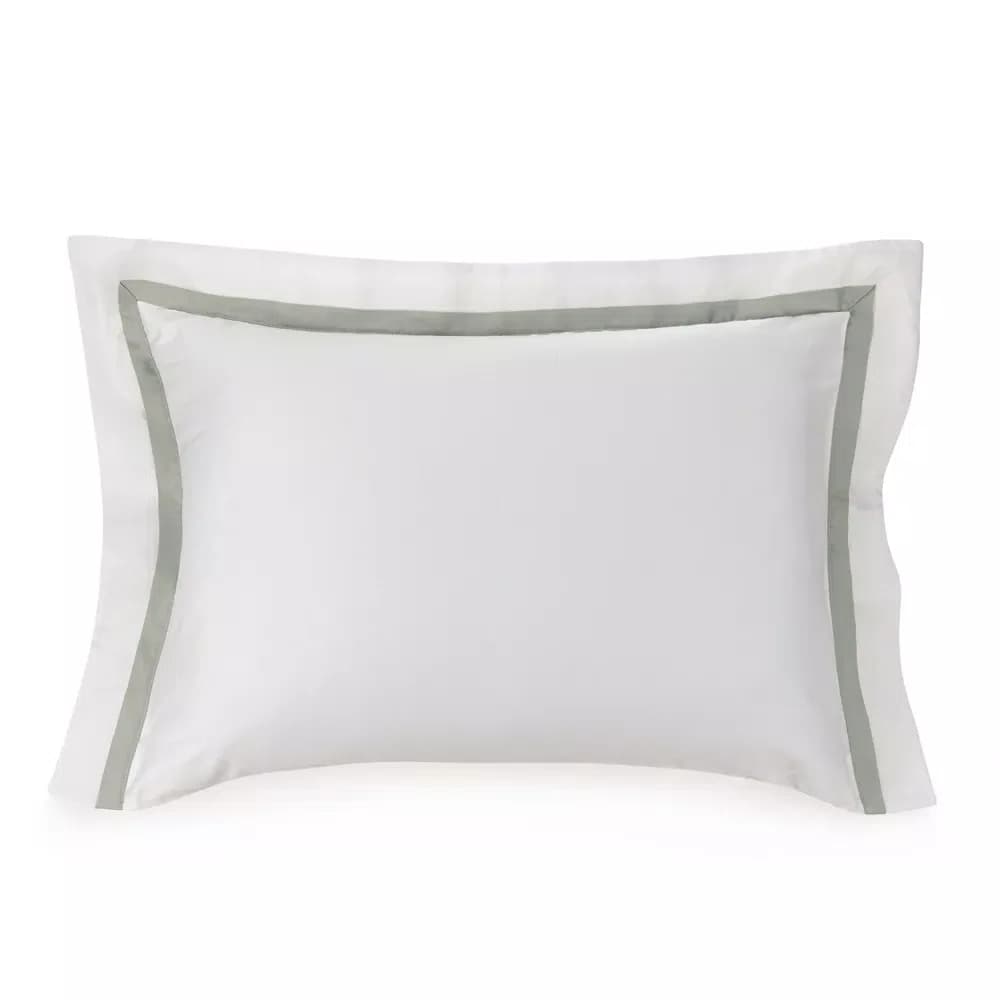Fronha 50X90CM Vercelli 300 Fios Trussardi Branco/Pistacchio