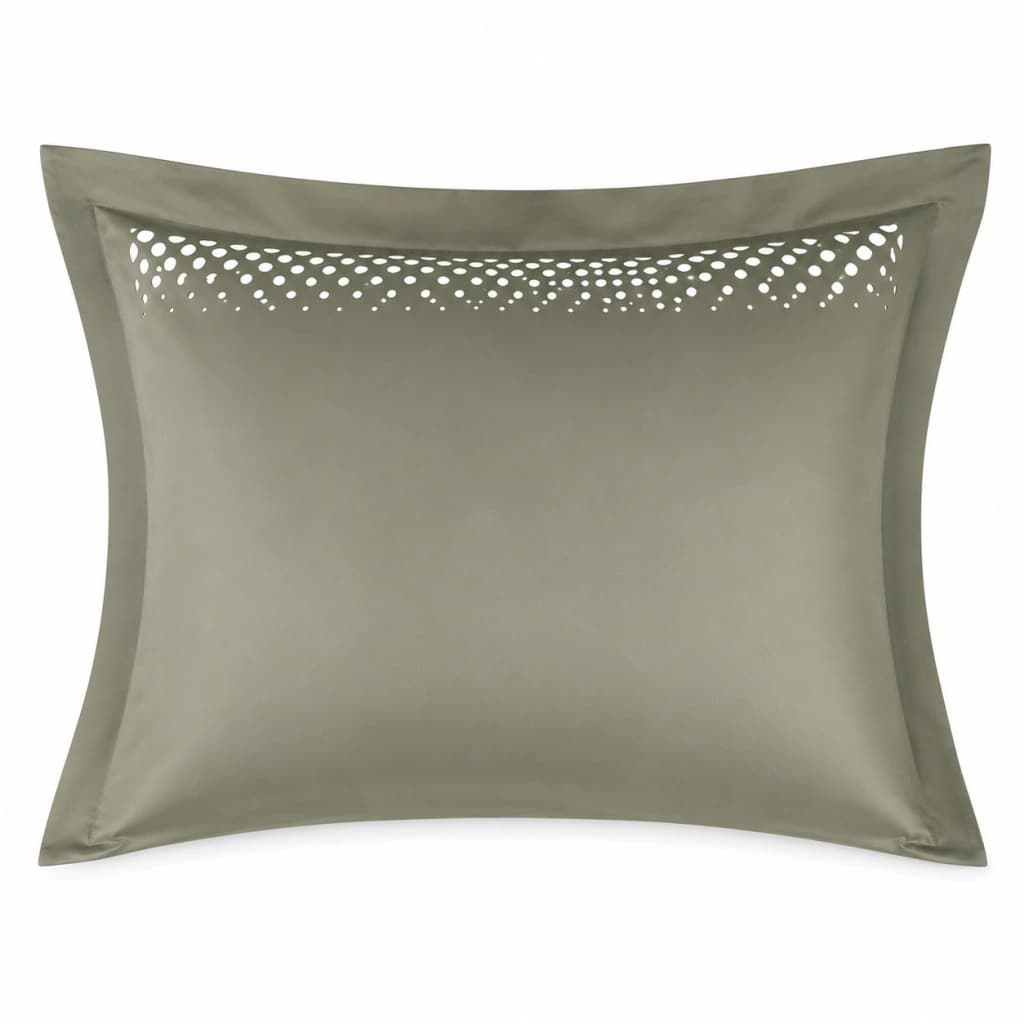 Fronha Avulsa Petit Pois Bege Bordada 600 Fios Muguet Home