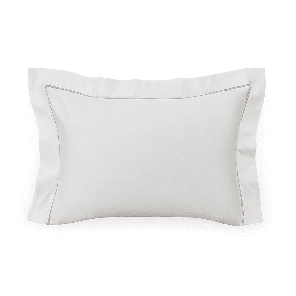 Fronha Portello 300 Fios Trussardi Branco e Legno 50 x 70
